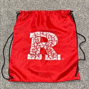 Red Drawstring Bag with White R Logo